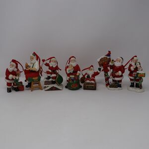 The Danbury Mint Santa's Christmas Porcelain Ornaments Set 2009-2014 & 2016 Lot